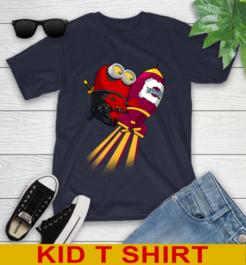 NBA Basketball Cleveland Cavaliers Deadpool Minion Marvel Shirt Youth T-Shirt 2