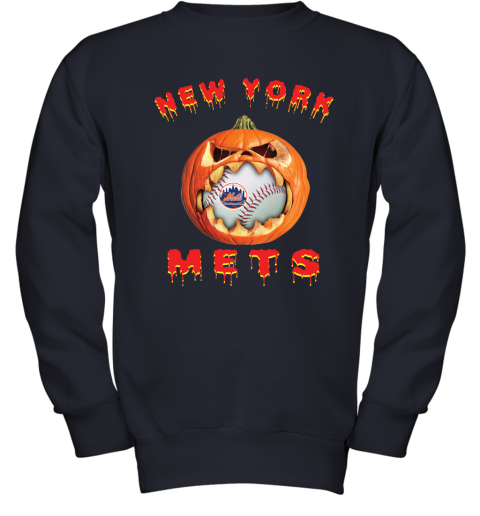MLB New York Yankees Halloween Pumpkin Baseball Sports Youth Sweatshirt