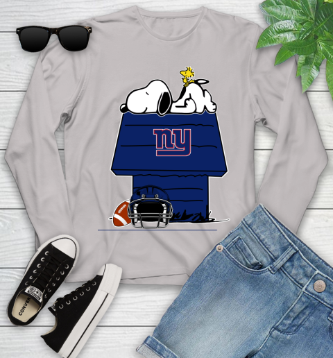 New York Giants NFL Football Snoopy Woodstock The Peanuts Movie Youth Long Sleeve 12