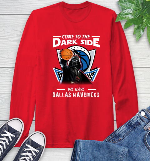 NBA Come To The Dark Side We Have Dallas Mavericks Star Wars Darth Vader Basketball Long Sleeve T-Shirt 11