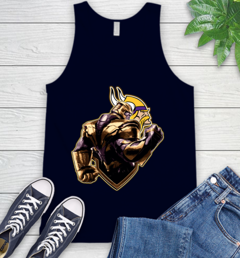 NFL Thanos Avengers Endgame Football Sports Minnesota Vikings Tank Top 3