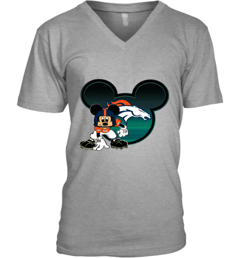 NFL Denver Broncos Mickey Mouse Disney Super Bowl Football T Shirt Youth T- Shirt