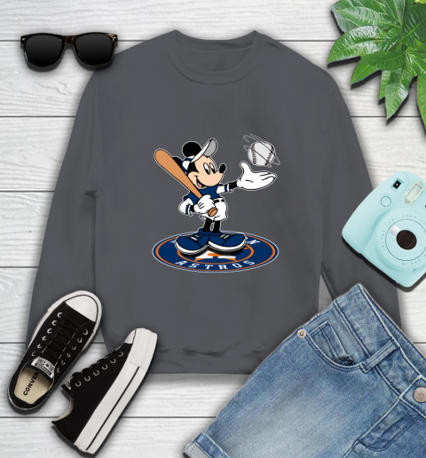 MLB Baseball Houston Astros Cheerful Mickey Disney Shirt Sweatshirt 6