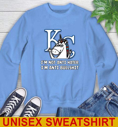 Los Angeles Angels MLB Baseball Unicorn I'm Not Anti Hater I'm Anti Bullshit (2) Sweatshirt - Image 12