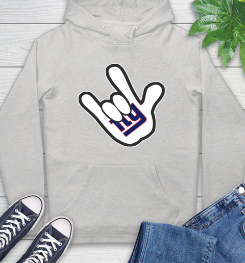 New York Giants NFL Football Mickey Rock Hand Disney Hoodie
