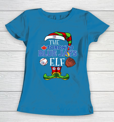 Toronto Blue Jays Christmas ELF Funny MLB Women's T-Shirt 6