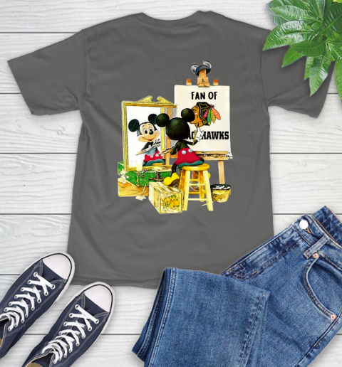 NHL Hockey Chicago Blackhawks Mickey Drawing Shirt 11