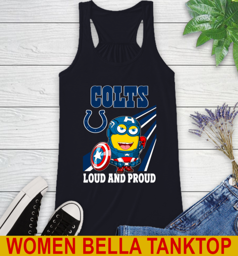 NFL Football Indianapolis Colts Captain America Marvel Avengers Minion Shirt Racerback Tank 8
