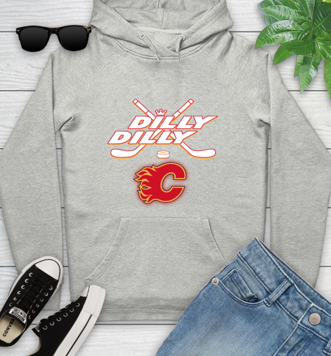 NHL Calgary Flames Dilly Dilly Hockey Sports Youth Hoodie