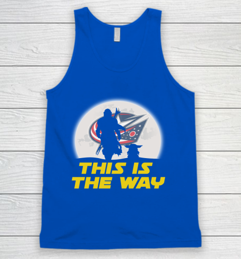 Columbus Blue Jackets NHL Ice Hockey Star Wars Yoda And Mandalorian This Is The Way Tank Top 4