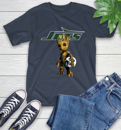 New York Jets NFL Football Groot Marvel Guardians Of The Galaxy T-Shirt 4