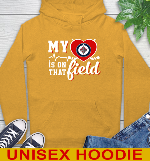 NHL My Heart Is On That Field Hockey Sports Winnipeg Jets Hoodie 2
