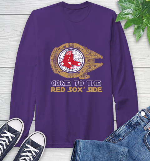 MLB Come To The Boston Red Sox Side Star Wars Baseball Sports Long Sleeve T-Shirt 5