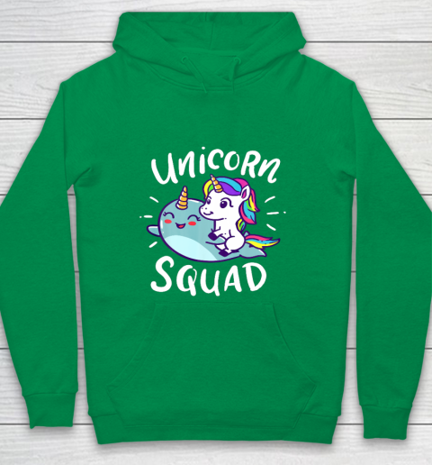 Unicorn Squad Narwhal Funny Cute Birthday Party Present Gift Youth Hoodie 4