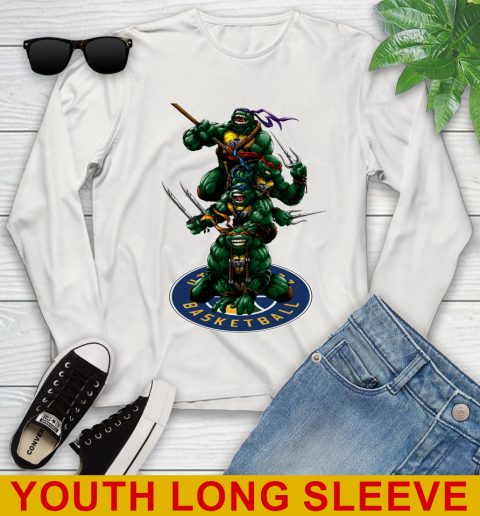 NBA Basketball Utah Jazz Teenage Mutant Ninja Turtles Shirt Youth Long Sleeve 12
