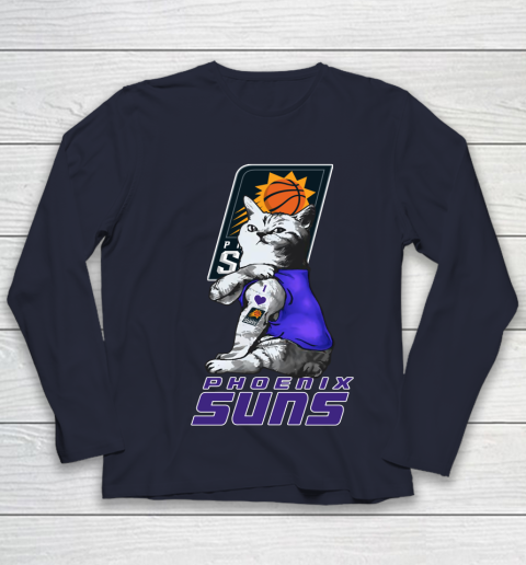 NBA Basketball My Cat Loves Phoenix Suns Youth Long Sleeve 2