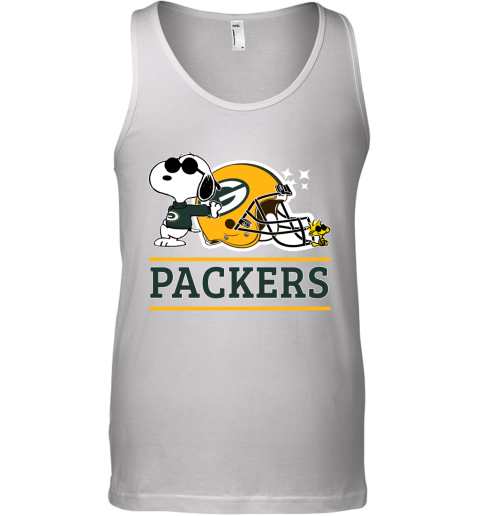 The Green Bay Packers Joe Cool And Woodstock Snoopy Mashup Tank Top