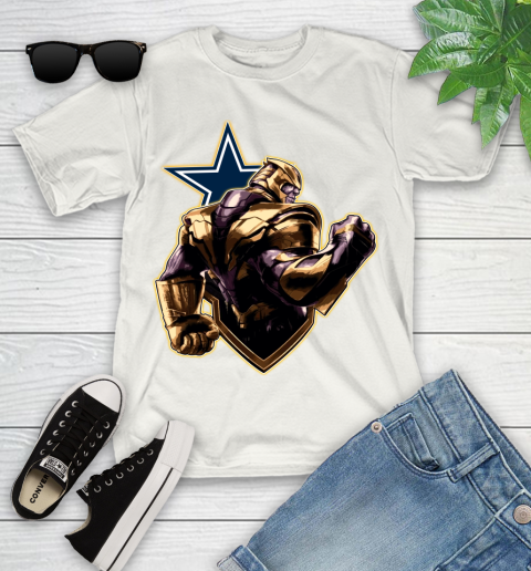 NFL Thanos Avengers Endgame Football Sports Dallas Cowboys Youth T-Shirt