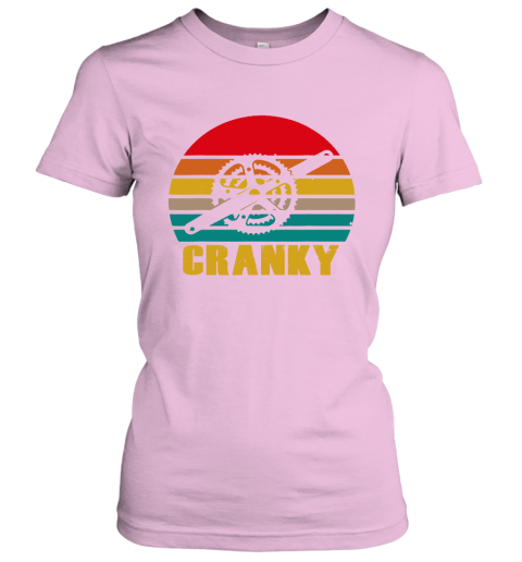 Bicycle Cranky Cycling Lovers Sunset Vintage Women's T-Shirt