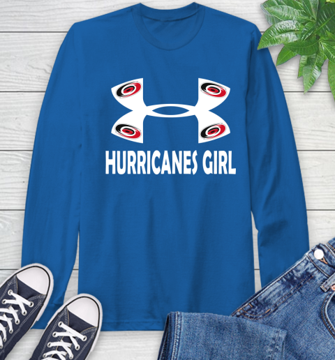 NHL Carolina Hurricanes Girl Under Armour Hockey Sports Long Sleeve T-Shirt 10