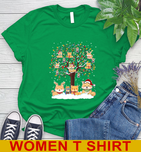 Shiba inu dog pet lover light christmas tree shirt 91