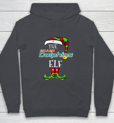 Miami Dolphins Christmas ELF Funny NFL Youth Hoodie 5