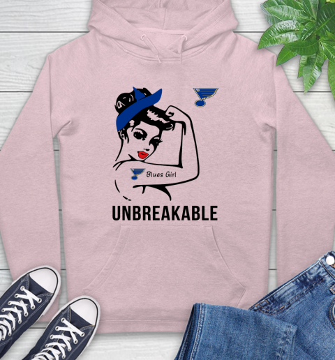NHL St.Louis Blues Girl Unbreakable Hockey Sports Hoodie 7