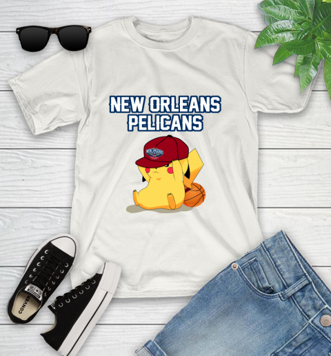 NBA Pikachu Basketball Sports New Orleans Pelicans Youth T-Shirt