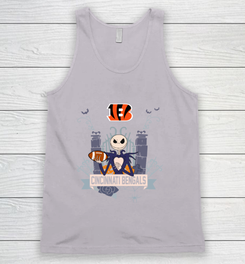 NFL Cincinnati Bengals Football Jack Skellington Halloween Tank Top 3