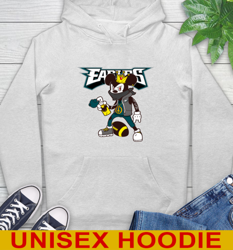 Philadelphia Eagles NFL Football Mickey Peace Sign Sports Hoodie