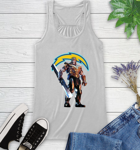 NFL Thanos Gauntlet Avengers Endgame Football San Diego Chargers Racerback Tank