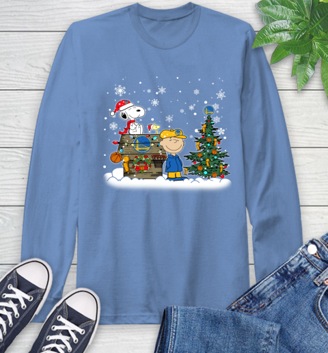 Golden State Warriors NBA Basketball Christmas The Peanuts Movie Snoopy Championship Long Sleeve T-Shirt 12