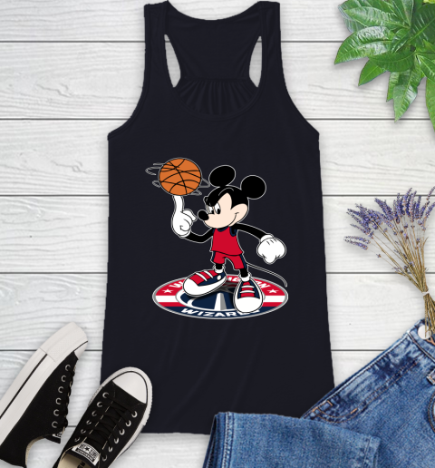 NBA Basketball Washington Wizards Cheerful Mickey Disney Shirt Racerback Tank 9
