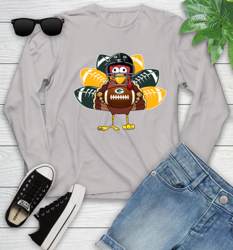 Green Bay Packers Turkey Thanksgiving Day Youth Long Sleeve 12