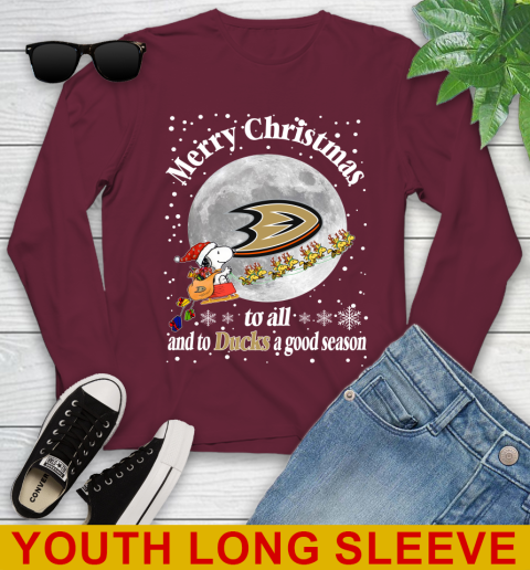 Anaheim Ducks Merry Christmas To All And To Ducks A Good Season NHL Hockey Sports Youth Long Sleeve 6