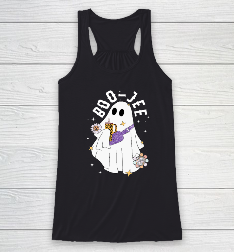Boujee Boo Jee Spooky Season Cute Ghost Halloween Costume Racerback Tank
