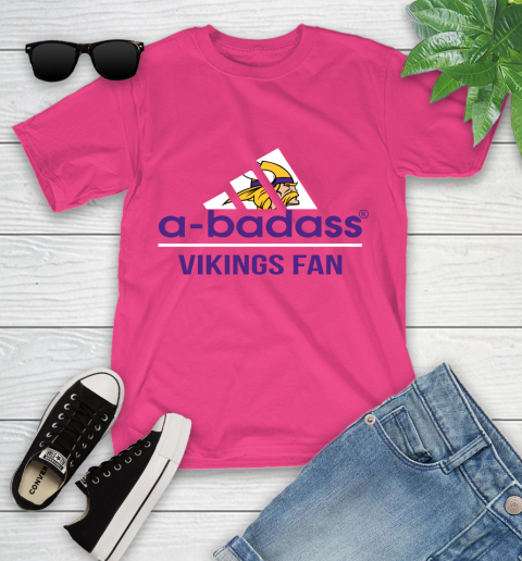 Minnesota Vikings NFL Football A Badass Adidas Adoring Fan Sports (1) Youth T-Shirt 11