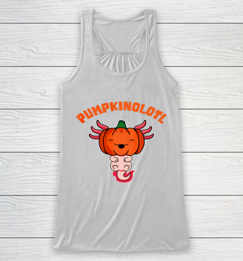 Axolotl Halloween Costume Pumpkinolotl Fall Pumpkin Racerback Tank