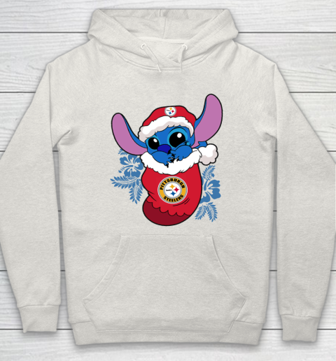 Pittsburgh Steelers Christmas Stitch In The Sock Funny Disney NFL Hoodie 12