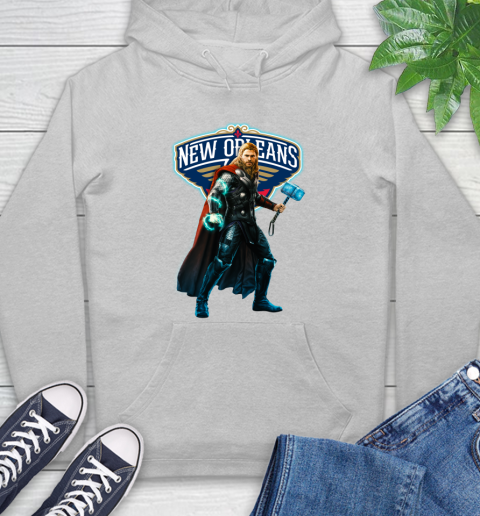NBA Thor Avengers Endgame Basketball New Orleans Pelicans Hoodie 6