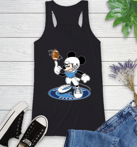 NFL Football Tennessee Titans Cheerful Mickey Disney Shirt Racerback Tank
