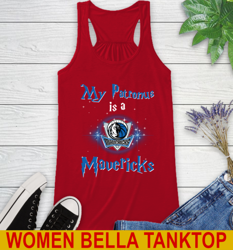NBA Basketball Harry Potter My Patronus Is A Dallas Mavericks Racerback Tank 5 NBA Basketball Harry Potter My Patronus Is A Dallas Mavericks Racerback Tank - Image 5
