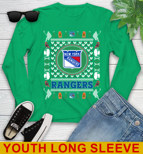 New York Rangers Merry Christmas NHL Hockey Loyal Fan Youth Long Sleeve 7