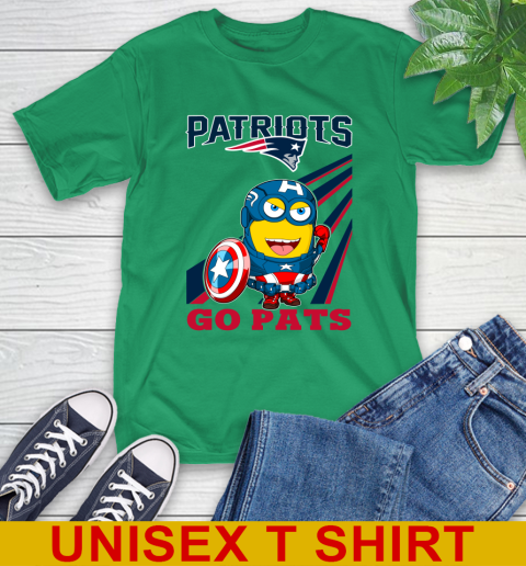 NFL Football New England Patriots Captain America Marvel Avengers Minion Shirt T-Shirt 7
