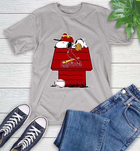 MLB St.Louis Cardinals Snoopy Woodstock The Peanuts Movie Baseball T Shirt T-Shirt 12