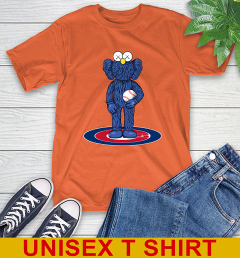 MLB Baseball Chicago Cubs Kaws Bff Blue Figure Shirt T-Shirt 5
