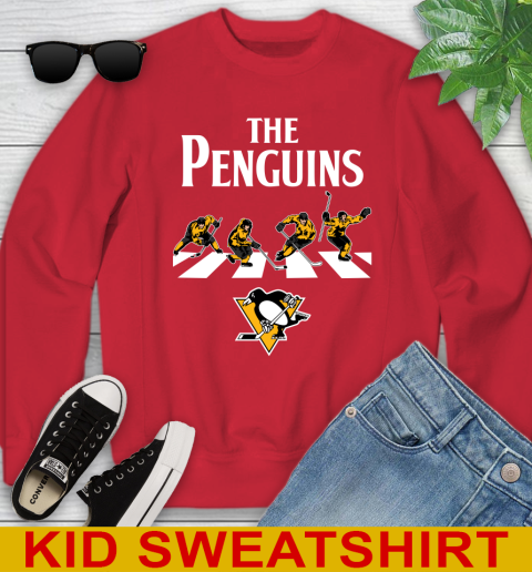 NHL Hockey Pittsburgh Penguins The Beatles Rock Band Shirt Youth Sweatshirt 7