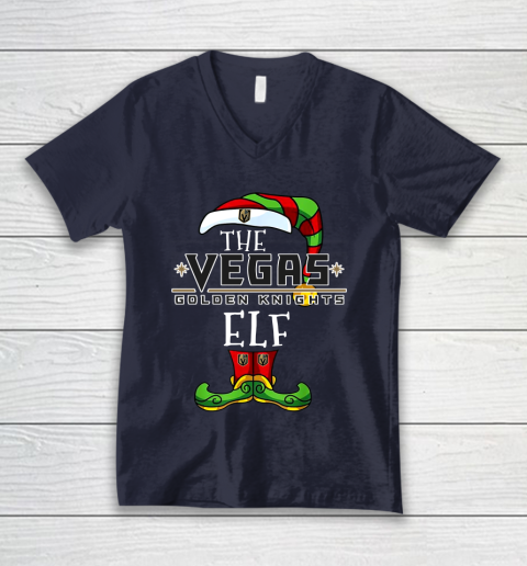 Vegas Golden Knights Christmas ELF Funny NHL V-Neck T-Shirt 2