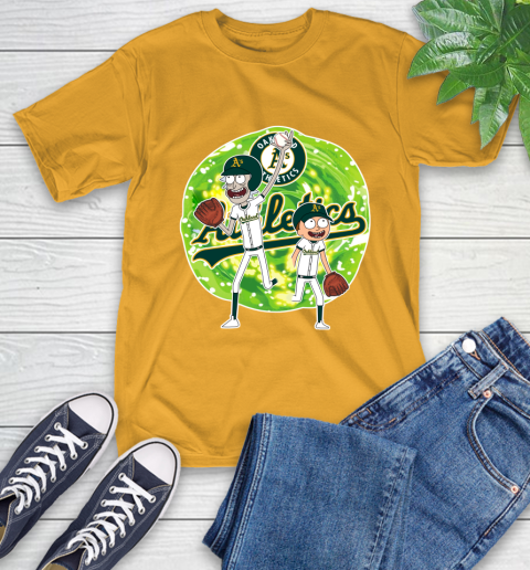 MLB Oakland Athletics Rick And Morty Baseball Sports T-Shirt 3
