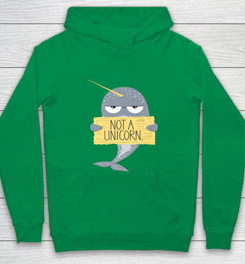 Not A Unicorn Cute Funny Narwhal Graphic Youth Hoodie 6